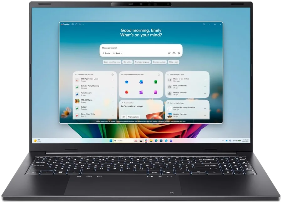 Acer Swift Go SFG16 72 5844 Intel Core Ultra 5 125H 8GB DDR5 512GB Ssd 16" 3,2K Oled 120HZ Windows 11 Home Ste (imagen ilustrativa)